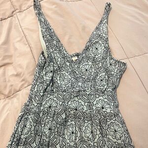 Black and Blue Patterned Jumpsuit